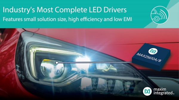 맥심 인터그레이티드 코리아가 고효율-탁월한 EMI로 고휘도LED를 보다 간편하고 효율적으로 관리할 수 있는 초소형 LED 드라이버를 출시했다. (사진제공 = 맥심)
