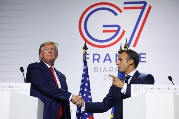 엠마누엘 마크롱 프랑스 대통령(오른쪽)과 도널드 트럼프 미국 대통령 ⓒAFPBBNews