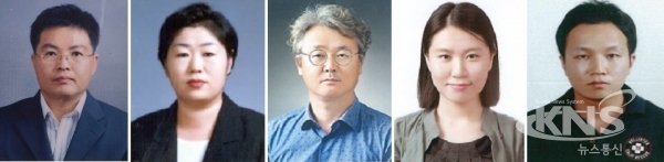 왼쪽부터 김규동·박후남·유원호 계장, 이지민·이진호 주무관. (사진=고령군)