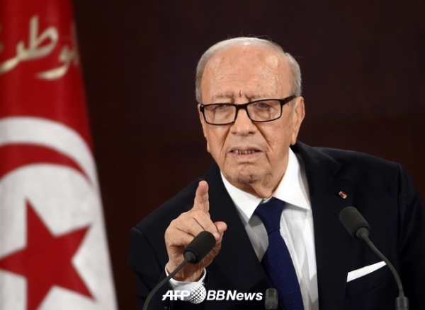 튀니지의 베지 카이도세브시(Beji Caid Essebsi)대통령(92) ⓒAFPBBNews